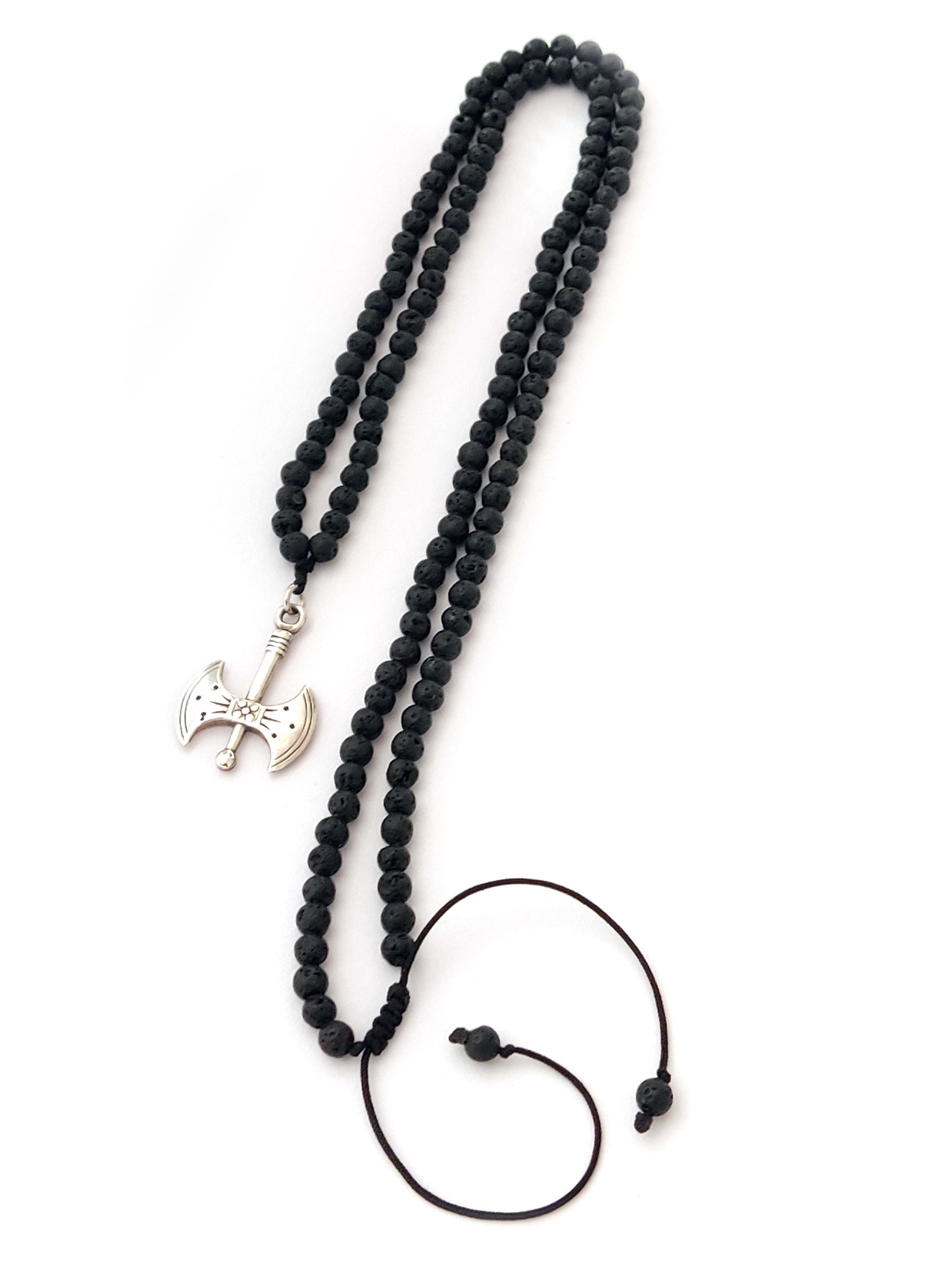 Vintage Feather Pendant 6mm Lava Stone Bead Necklace For Men(EGN141) – EGLOW