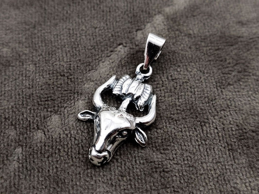 Minotaur Double Axe Labrys Greek Silver Pendant 25x14mm, inspired by ancient mythology and Greek craftsmanship.
