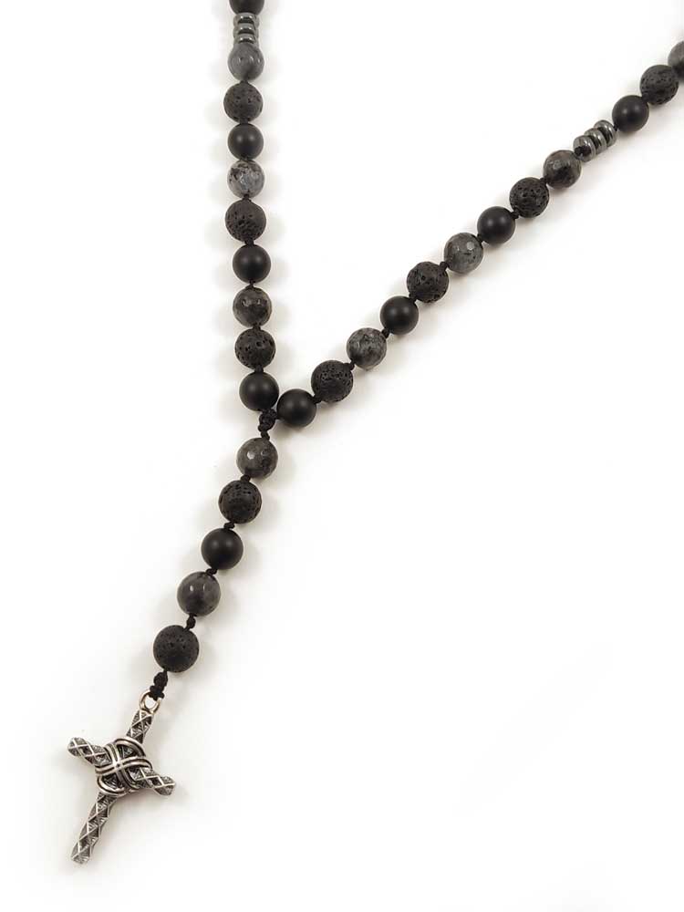 Adjustable Length Feature Highlighted on the Rosary Necklace for Custom Fit