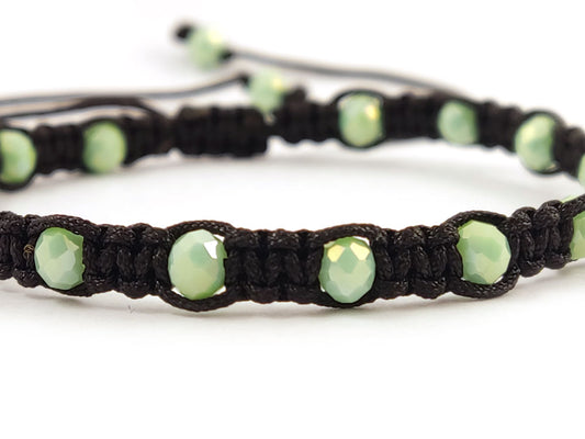 Adjustable macrame bracelet made in Greece close-up