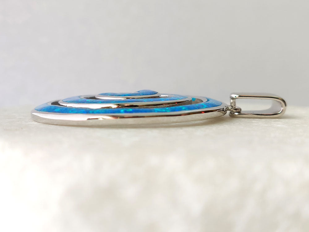 Back view of sterling silver 925 pendant with hallmark stamp