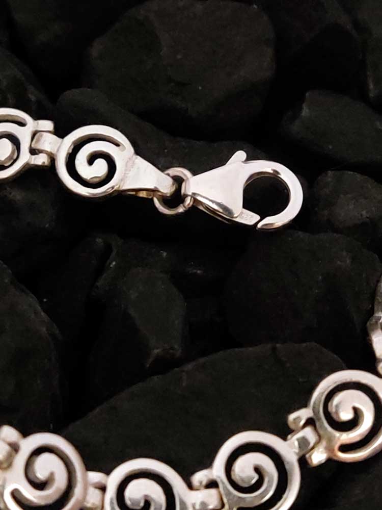 Greek Silver Spiral 7mm Fine Necklace