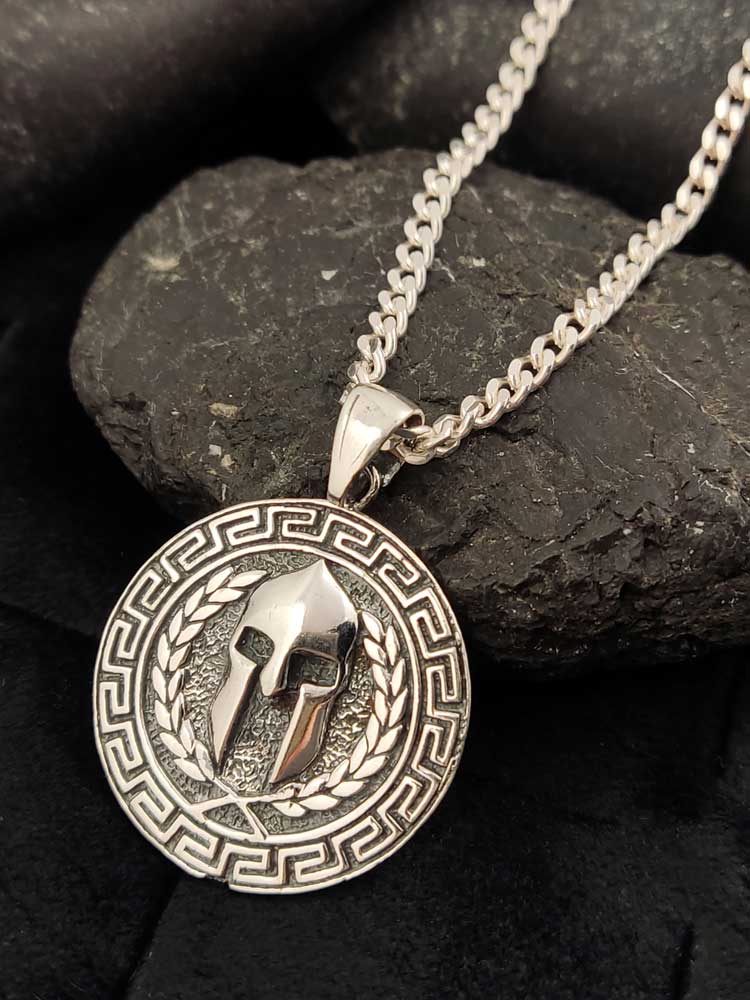 Gift-Ready Packaging for the Sterling Silver Spartan Pendant – The Greek warrior pendant beautifully presented in a gift box, perfect for gifting to history enthusiasts and mythology lovers.