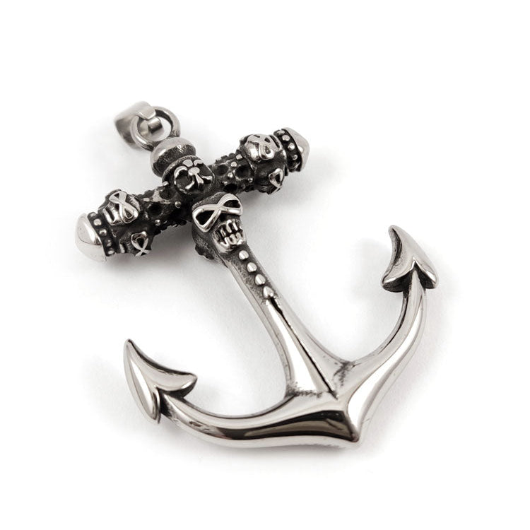 Hallmarked stainless steel anchor pendant nautical jewelry