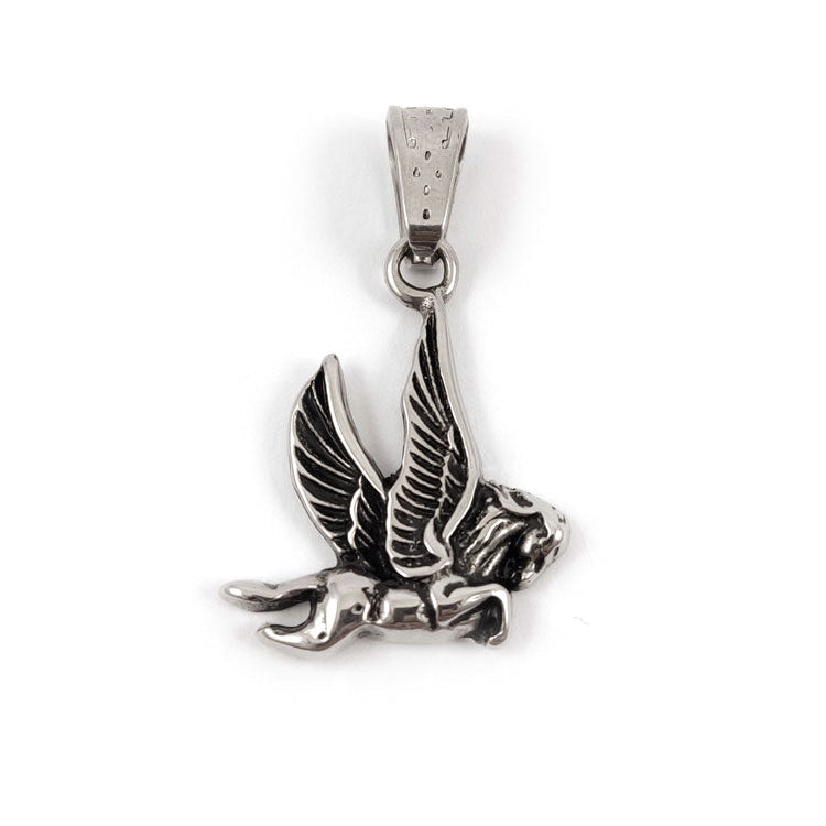 Stainless steel Pegasus pendant with flying horse design