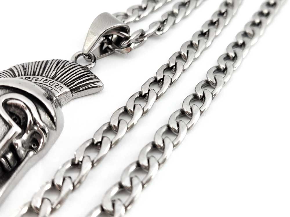 Durable stainless steel Greek cross pendant made in Greece

