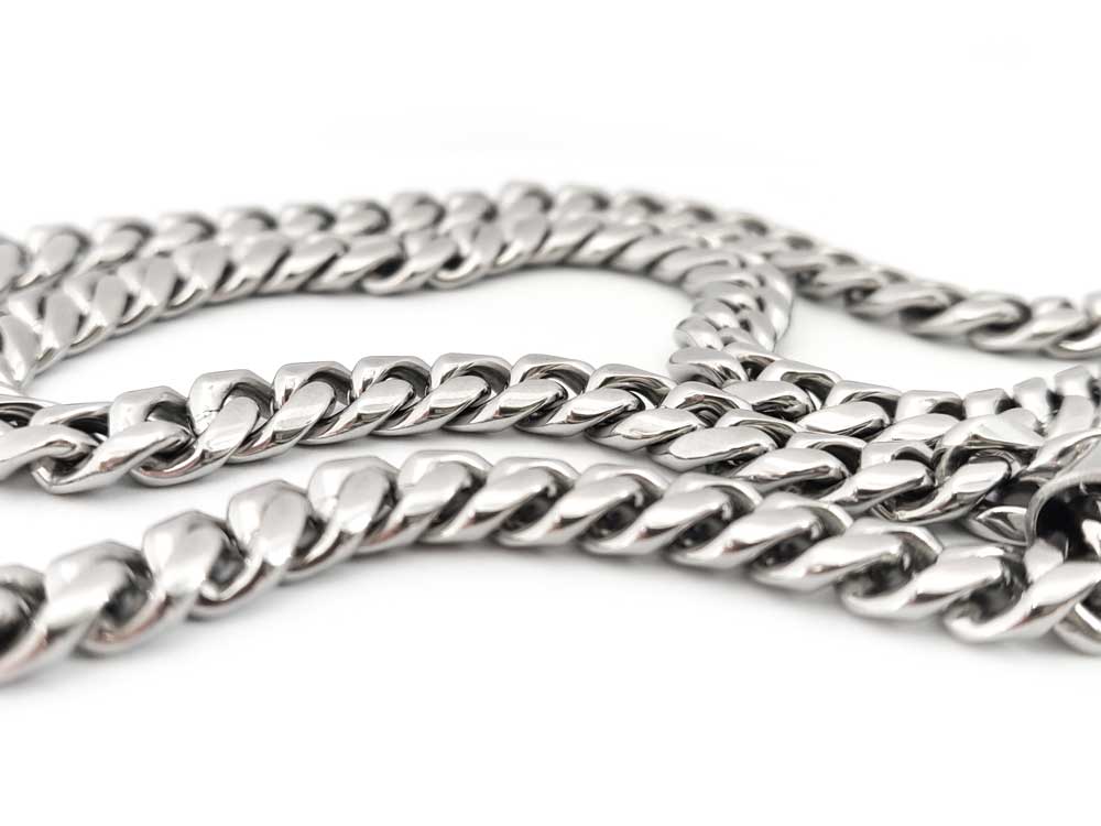Solid stainless steel chain, 60 cm long and 7 mm wide, suitable for Greek warrior pendant