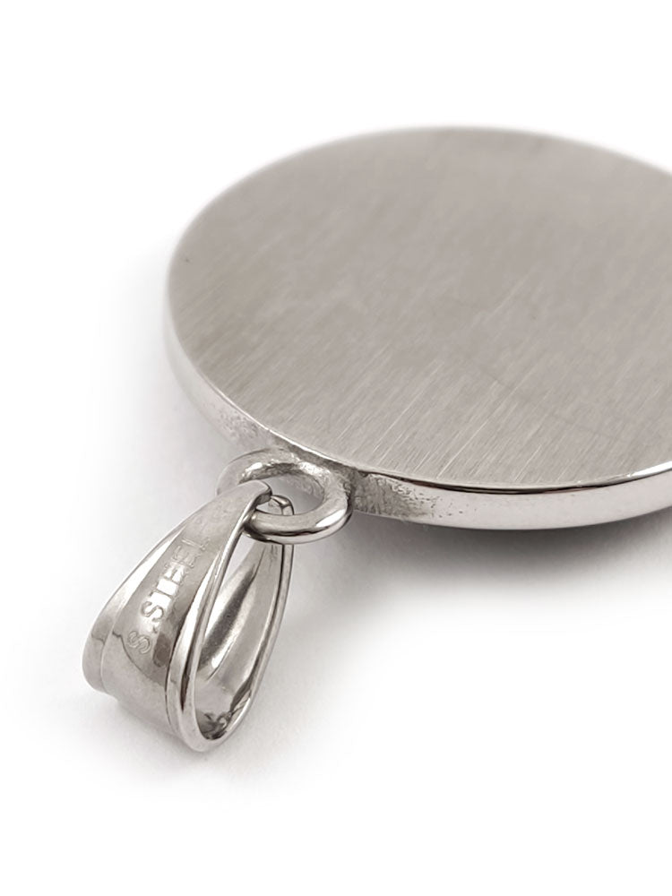 Hallmarked Greek warrior stainless steel pendant 30 mm