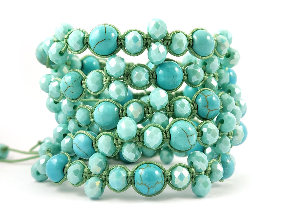 Turquoise stone spiritual bracelet for men and women