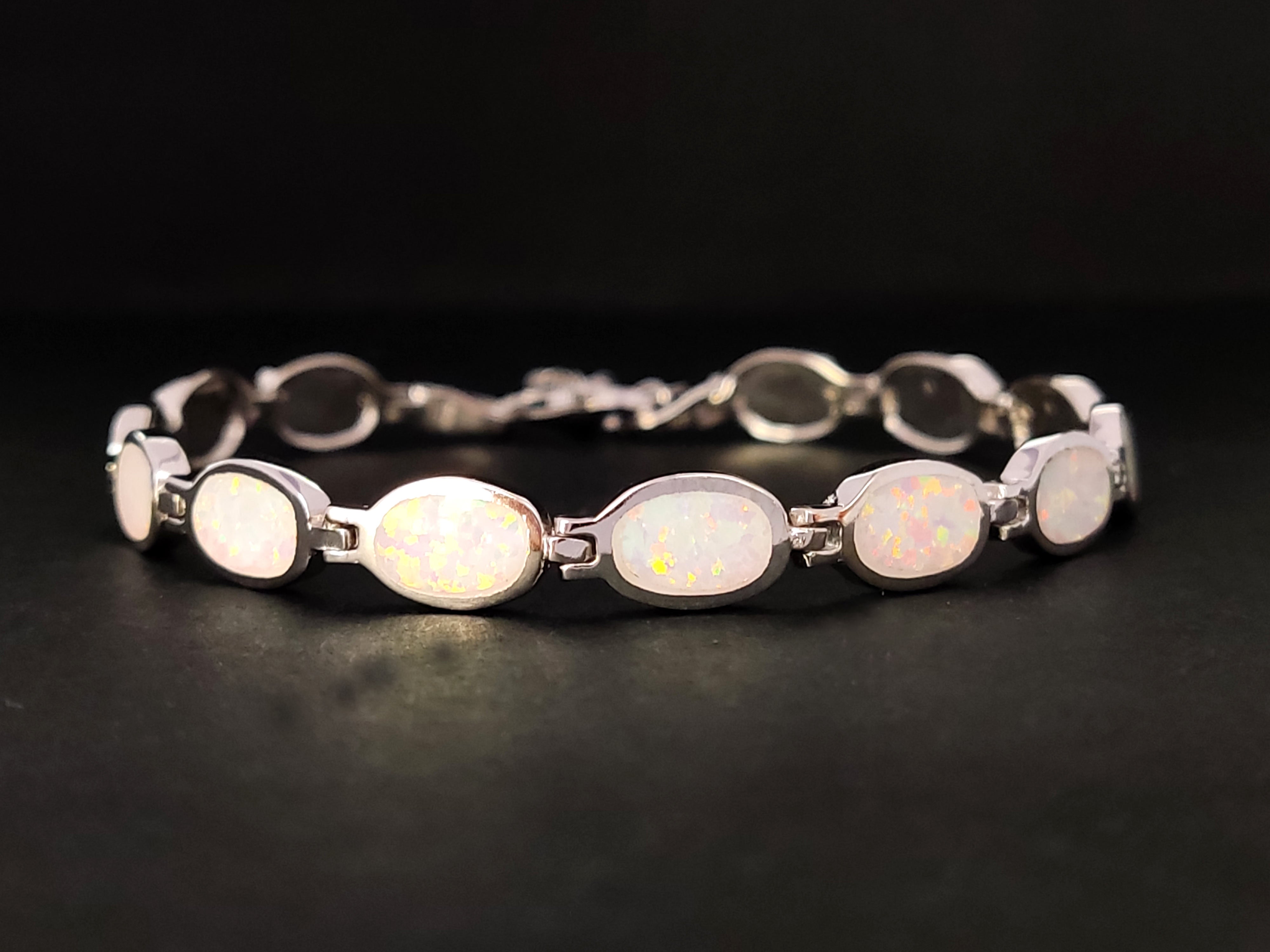 White hot sale opal bracelet