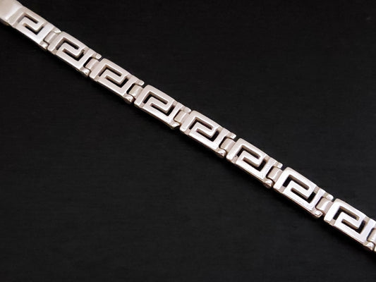 Silver Greek Key Bracelet 5mm