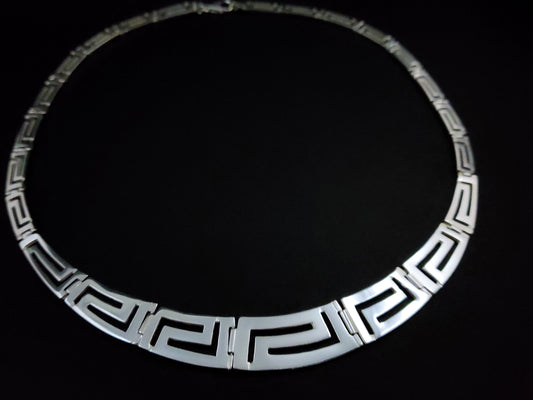 Greek Silver Gradual Necklace