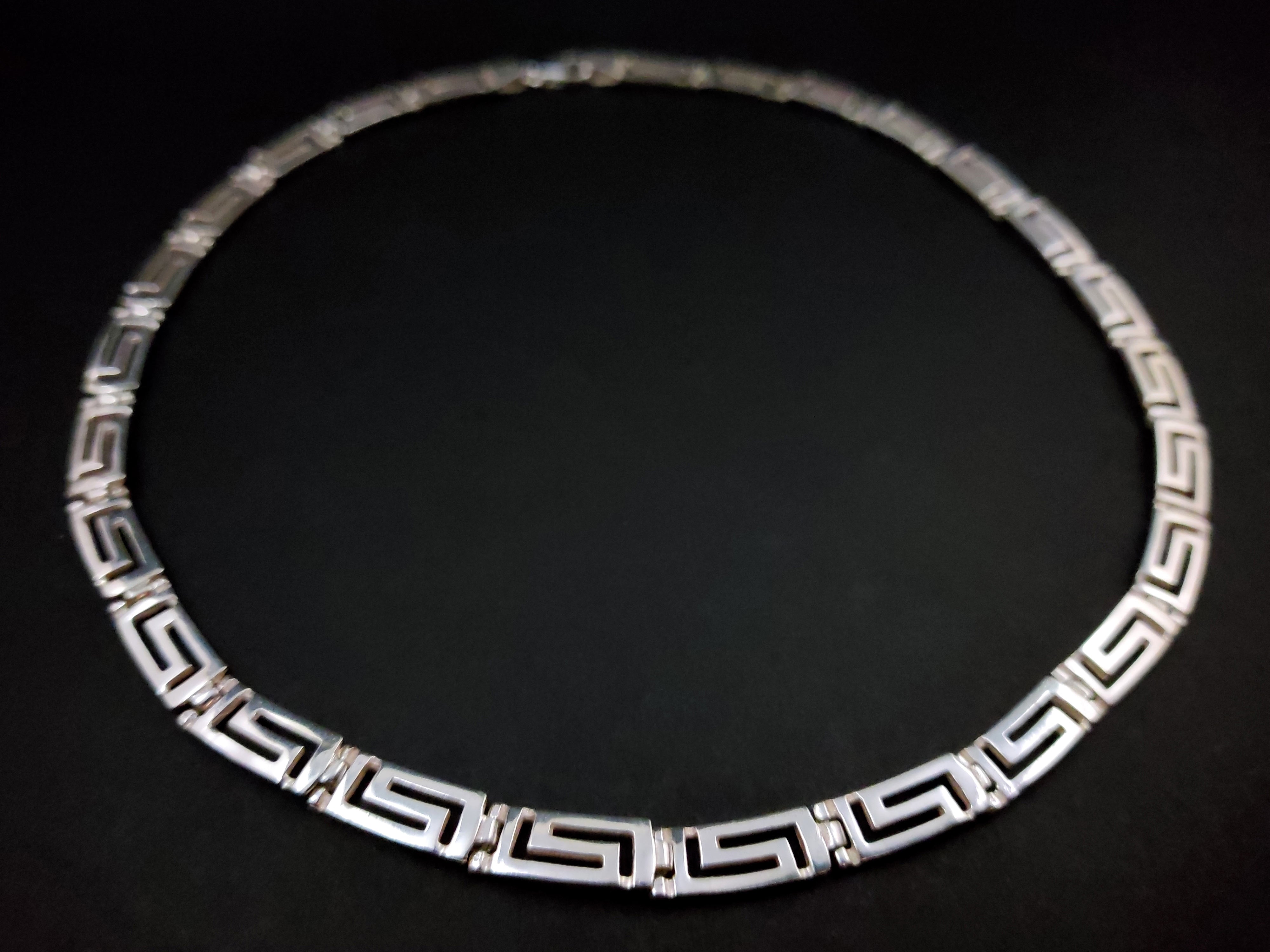 Greek Key Silver Men Women Necklace | Sirioti Jewelry