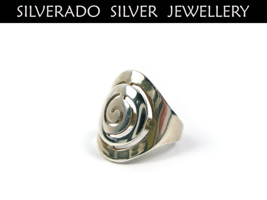 Sterling Silver 925 Greek Ring , Ancient Greek Eternity Spiral Key , Round Ring 20mm , греческое кольцо , Griechischen Ring , Bijoux grecs