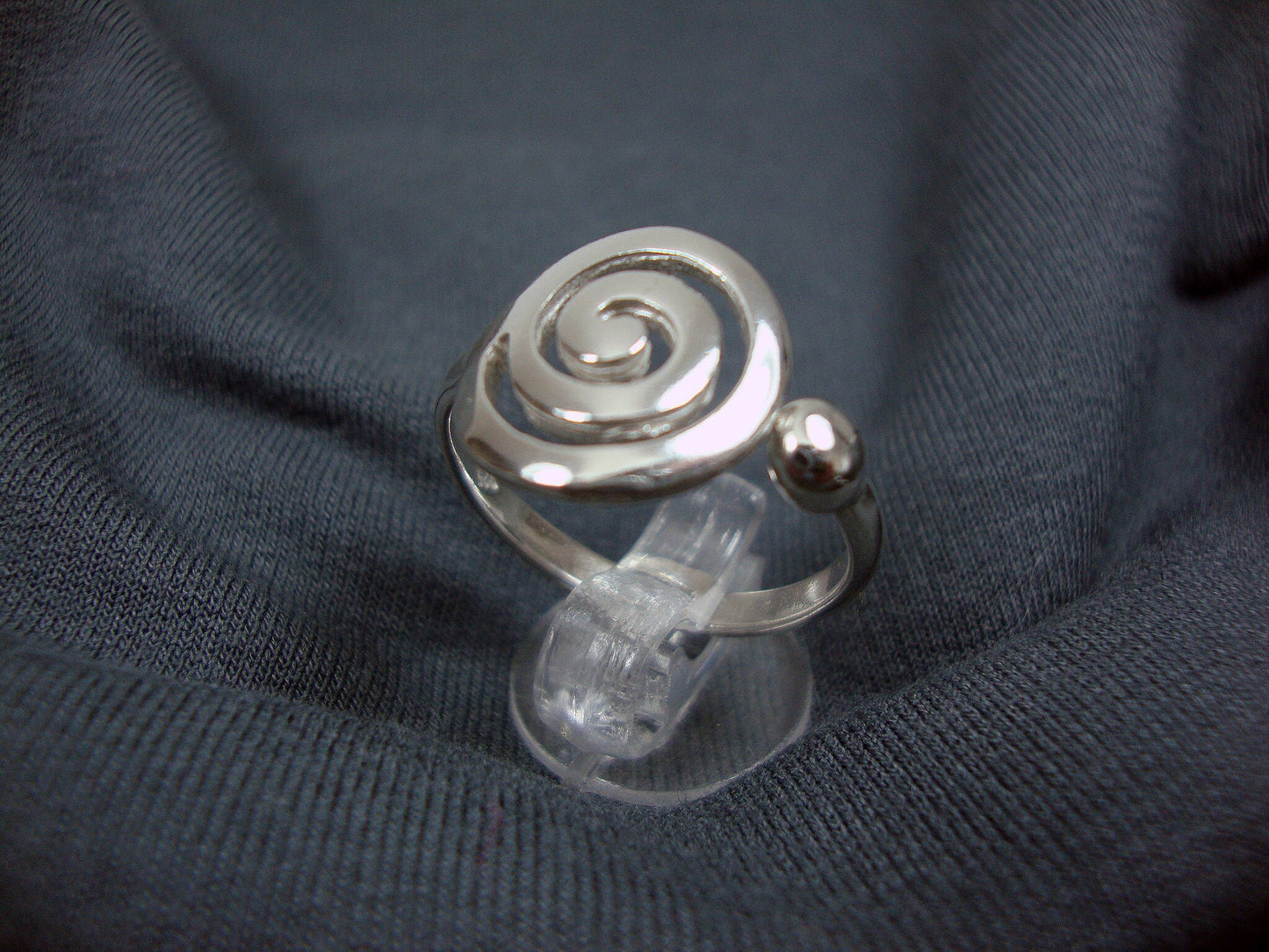 Sterling Silber 925 Altgriechisch Eternity Spiral Key Plain Round Adjustable Ring 57-62FR, 7 3/4 - 10 US, Griechische Silber Ring