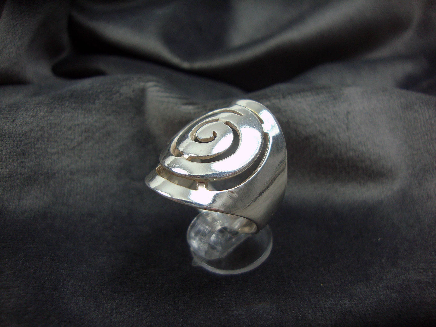 Antike griechische Ewigkeitsspirale Infinity Key Plain Ring Sterling Silber 925, Argent bague Grecque Martelle, Griechische Silber Ring, Grec