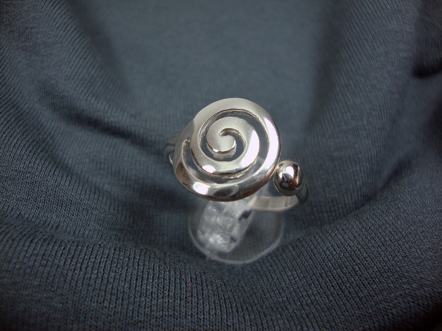 Sterling Silber 925 Altgriechisch Eternity Spiral Key Plain Round Adjustable Ring 57-62FR, 7 3/4 - 10 US, Griechische Silber Ring