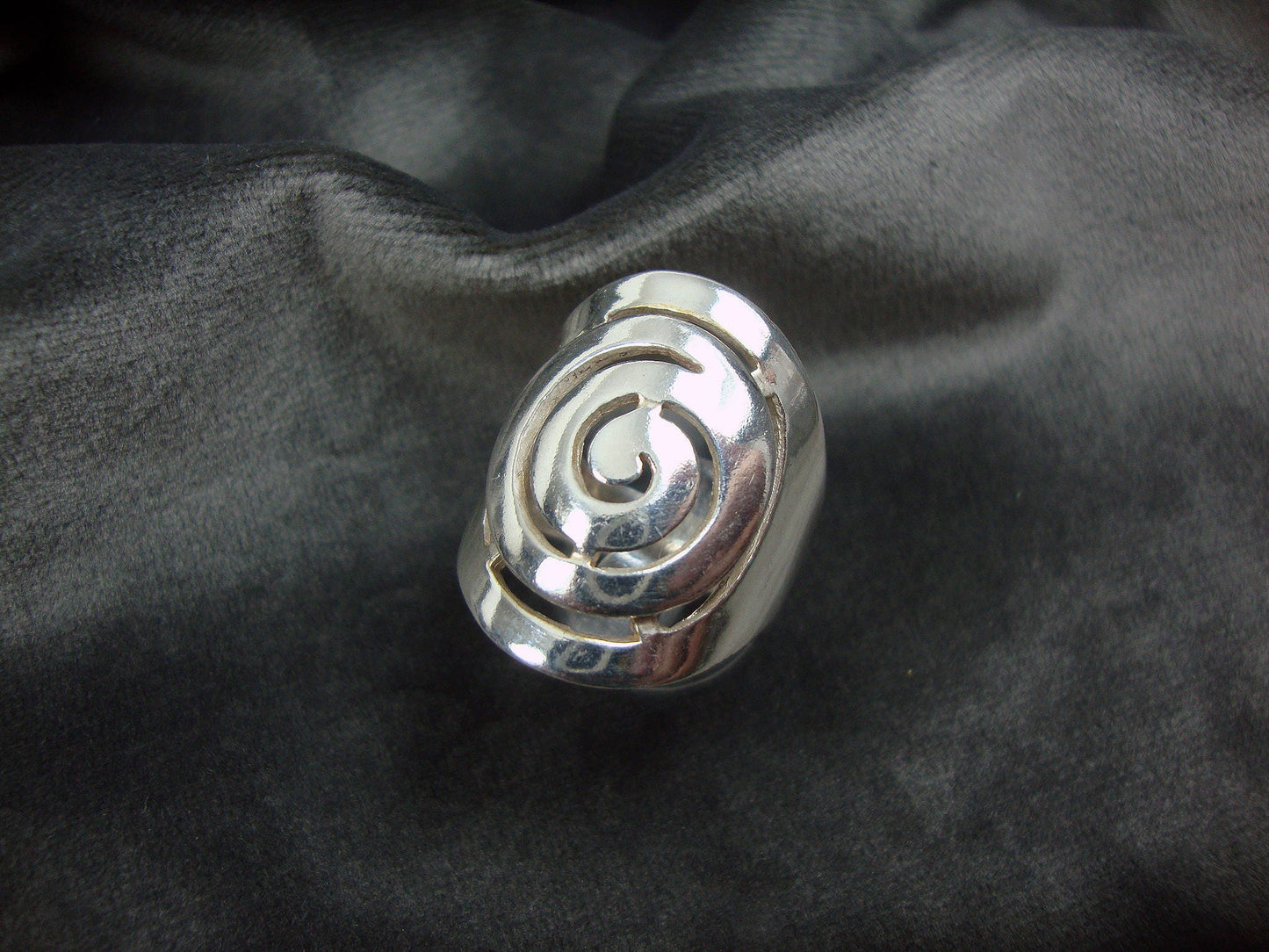 Grec ancien Eternity Spiral Infinity Key Plain Ring Sterling Silver 925, Argent bague Grecque Martelle, Griechische Silber Ring, Grec