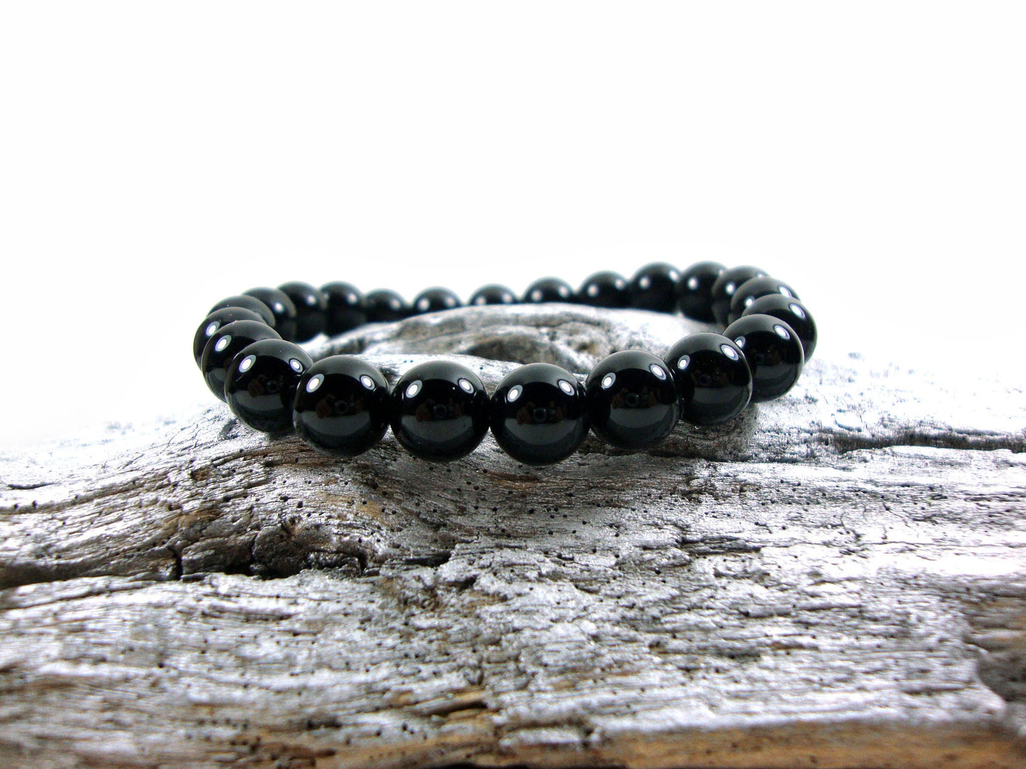 Onyx 8mm Bracelet, Unisex Bracelet, Men & Women Stone Bracelet, Onyx Natural Stones Bracelet, Casual Bracelet, Black Stones Bracelet