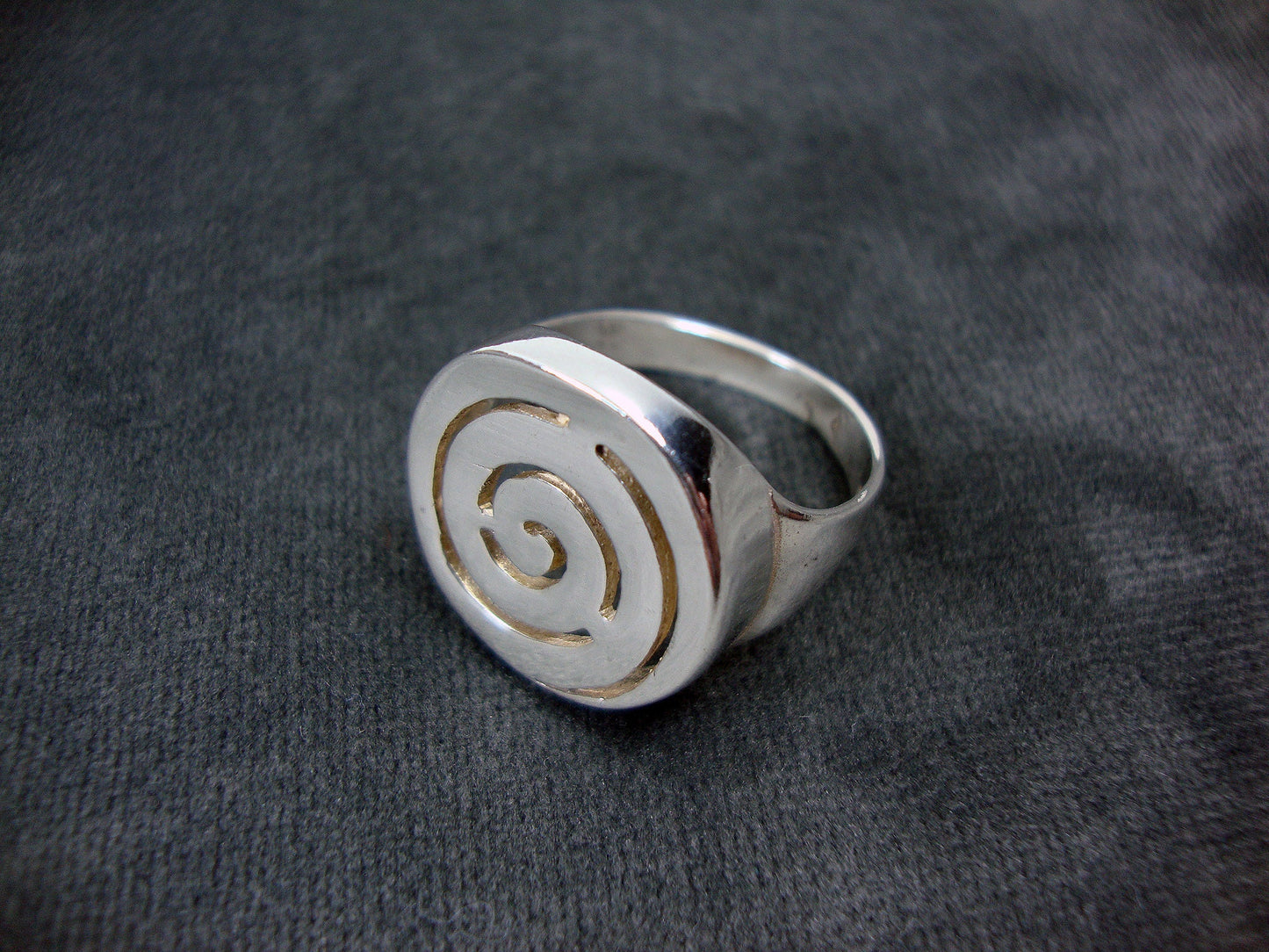 Greek Silver Ring, Sterling Silver 925 Ancient Greek Eternity Spiral Key Plain Round Ring 17mm, Griechische Silber Ring Schmuck, Bague Grec