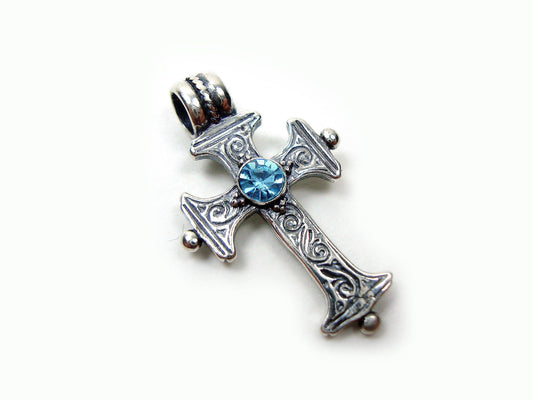 Sterling Silver 925 Greek Byzantine Cross Blue Stone, Byzantine Cross, Byzantine Jewelry, Silver Greek Cross Griechische Kreuz