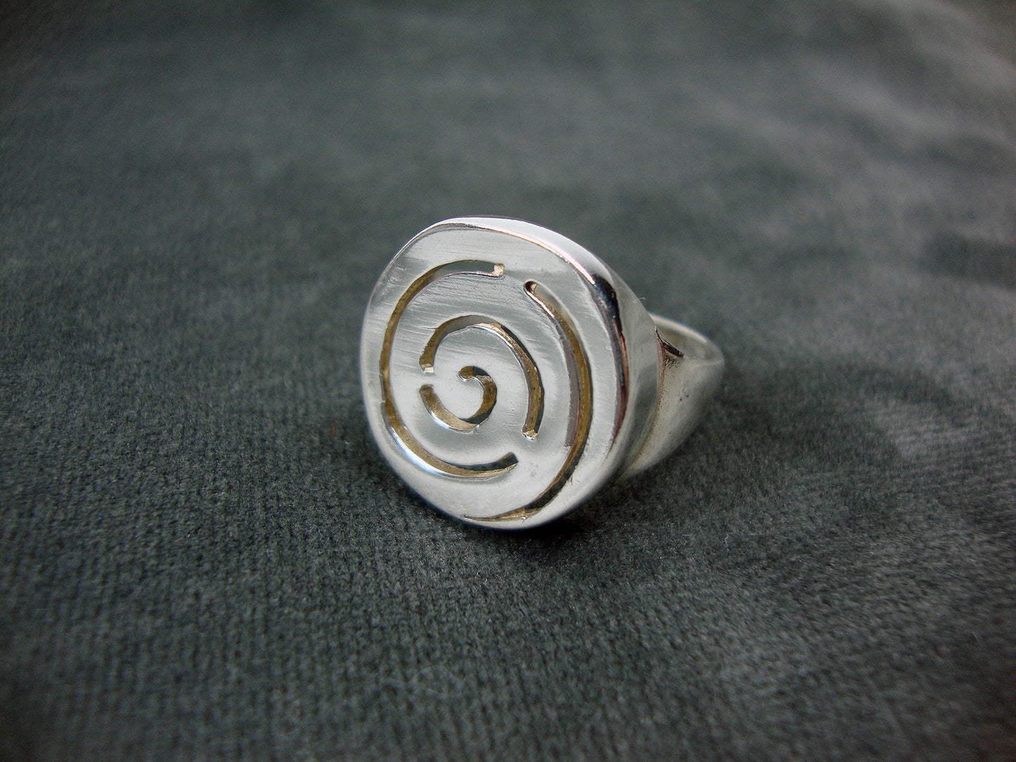 Greek Silver Ring, Sterling Silver 925 Ancient Greek Eternity Spiral Key Plain Round Ring 17mm, Griechische Silber Ring Schmuck, Bague Grec