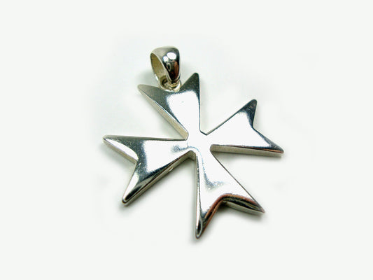 Argent sterling 925 Chevalier maltais Petite croix 25 x 25 mm , Silber Malteserkreuz