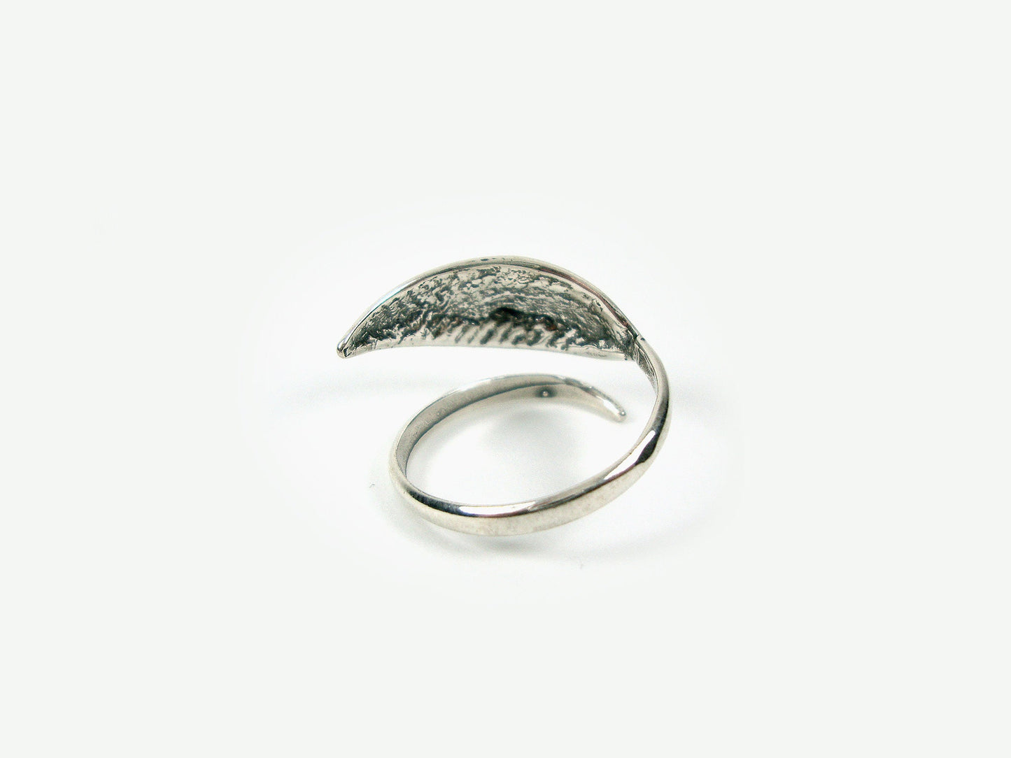 Sterling Silver 925 Ancient Greek Goddess Athena's Olive Curved Leave Handmade Adjustable Ring, Griechische Silber Olivenblatt Ring, Grecque