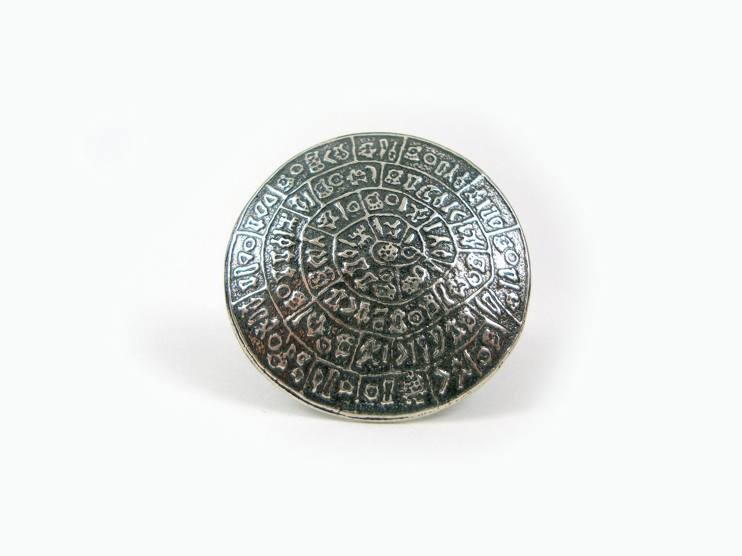 Phaistos Disc Silver Ring 27mm -50% OFF