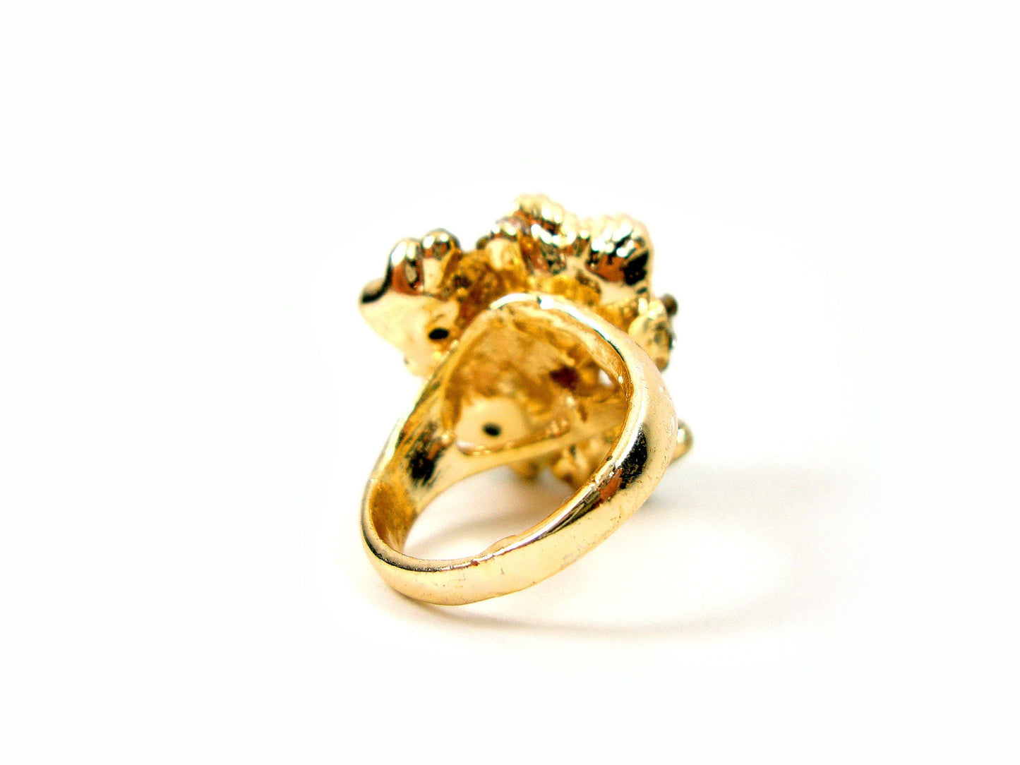 Byzantinischer mehrfarbiger schwarzer und grauer silberfarbener Kristallstein Moderner griechischer Ring, ethnischer Ring, türkischer Vintage-Ring, traditioneller Schmuck