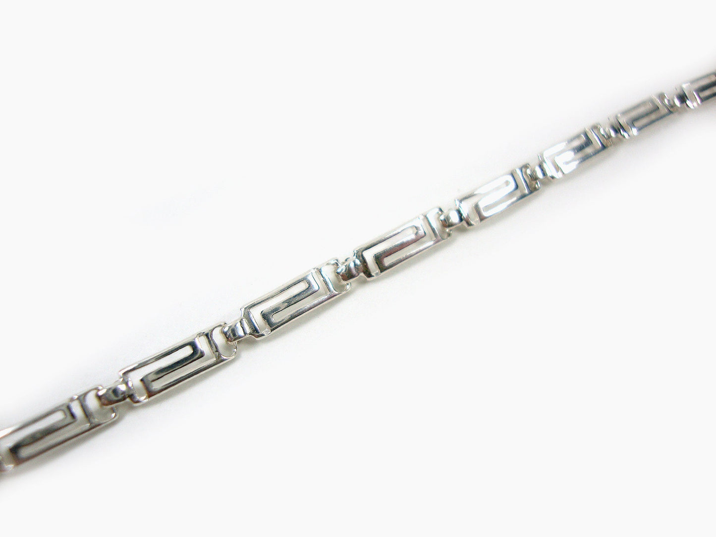 Sterling Silver 925 Greek Bracelet Eternity Meander Key Fine Bracelet 16-22 cm , Bijoux grecs , Bracelet grec , Brassard Griechisches