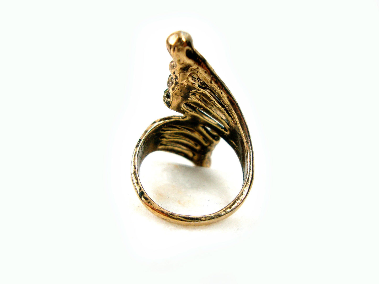 Byzantinische mehrfarbige Kristallsteine ​​​​moderne Flügelform türkischer Ring, ethnischer Ring, türkischer Vintage-Ring traditioneller Schmuck