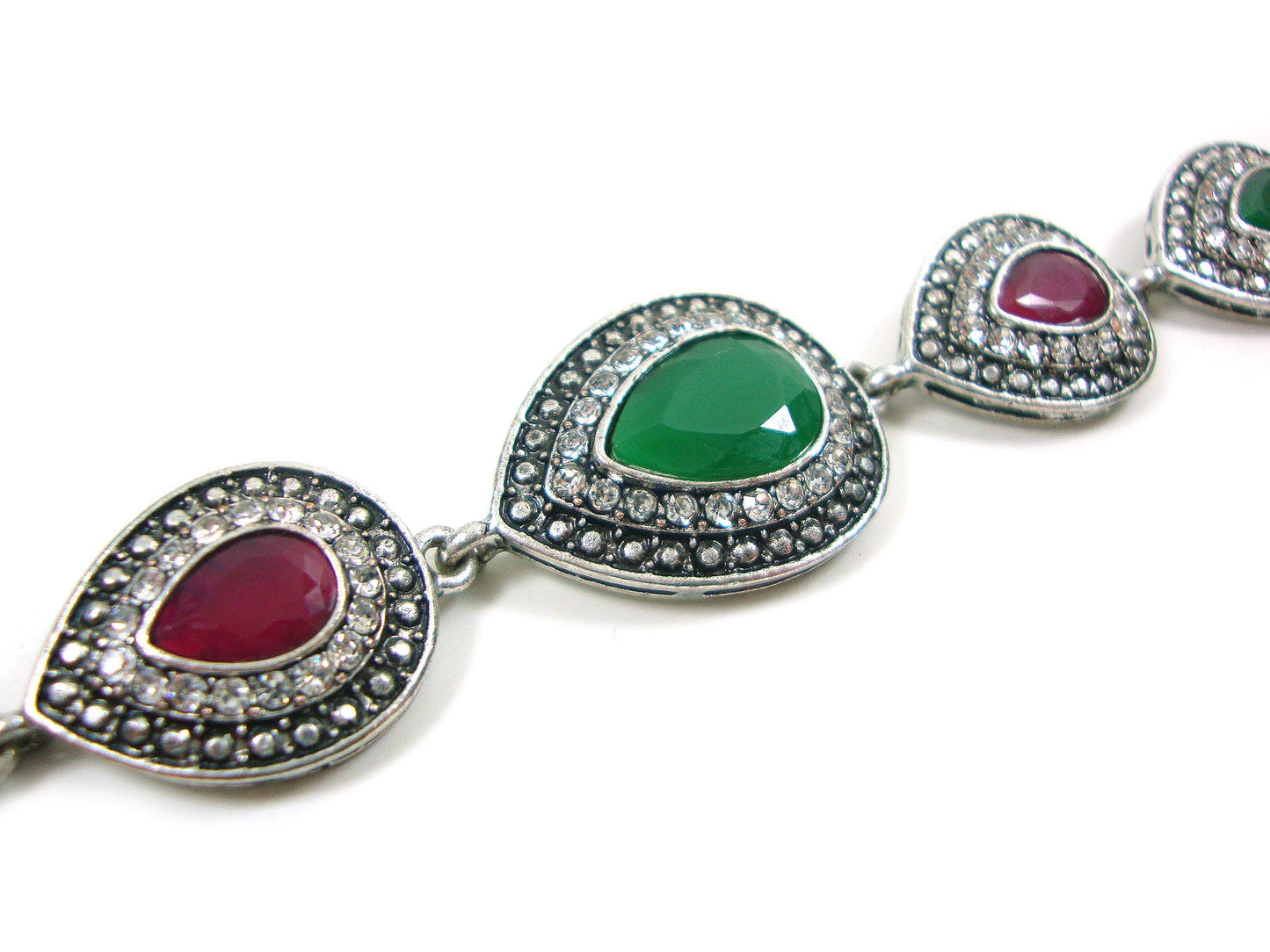 Bracelet de bijoux turcs MultiColor Drops Crystals Bracelet de mode moderne, Bracelet ethnique antique, Bracelet turc Bijoux traditionnels