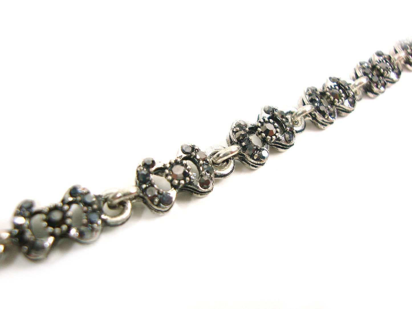 Turkish Jewelry Bracelet Gray-Silver Crystals Modern Fine Style Bracelet, Ethnic Antique Bracelet, Turkish Bracelet Traditional Jewelry