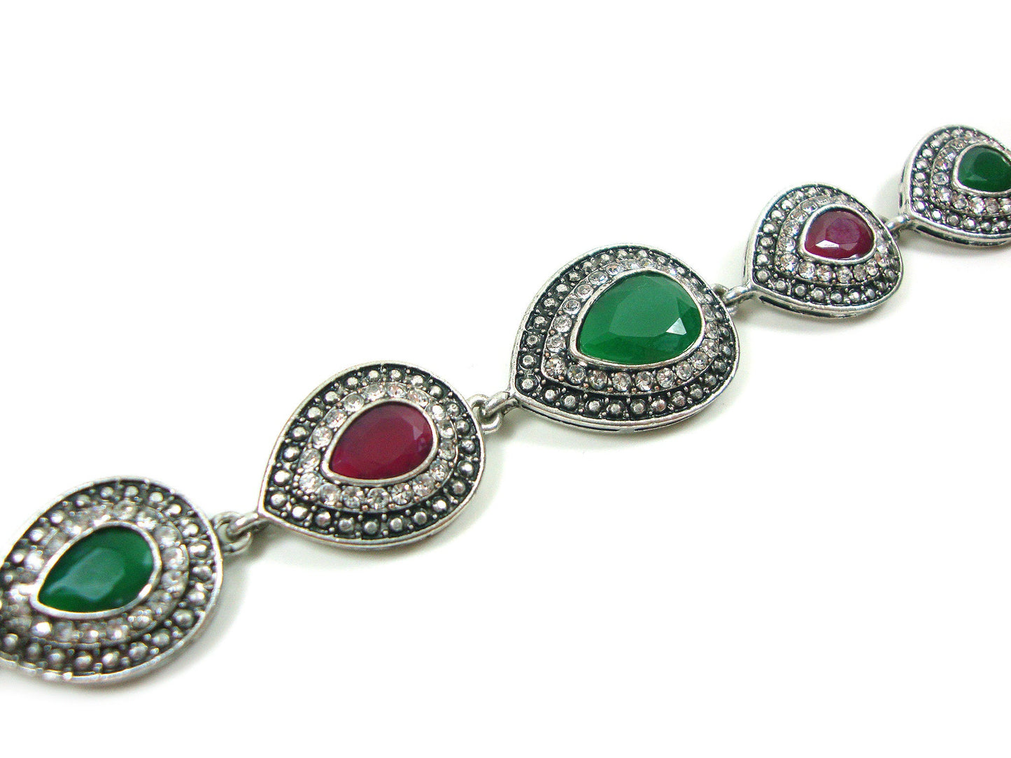 Bracelet de bijoux turcs MultiColor Drops Crystals Bracelet de mode moderne, Bracelet ethnique antique, Bracelet turc Bijoux traditionnels