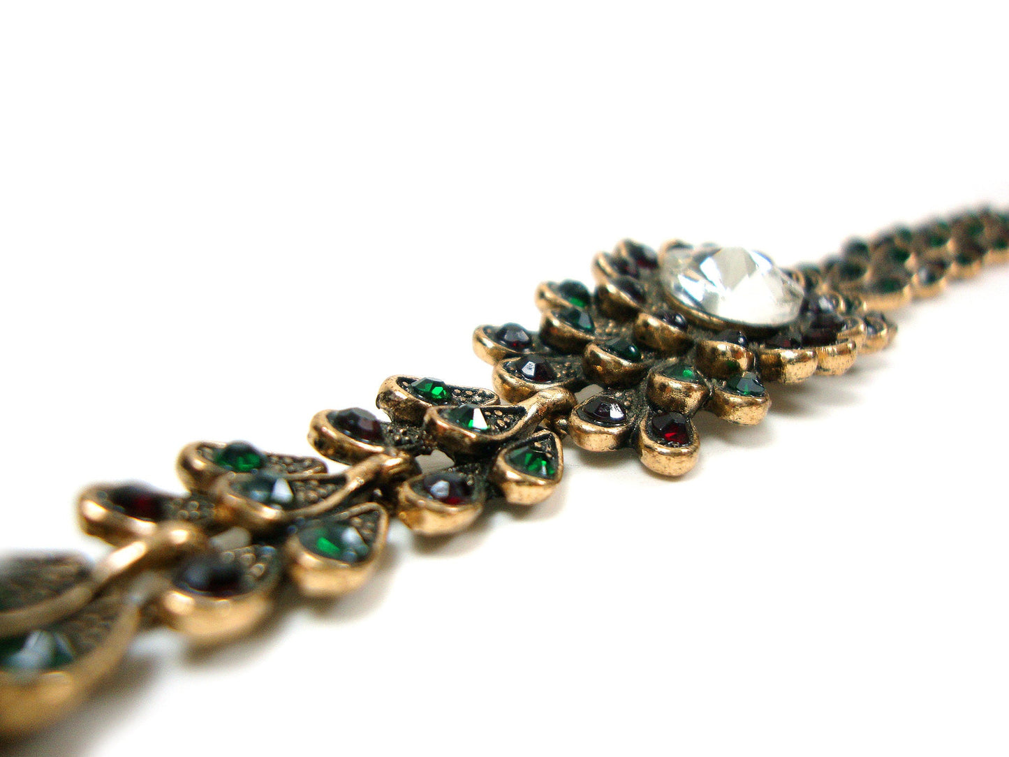 Türkisches Schmuckarmband, mehrfarbige Kristalle, modernes Blattform-Armband, ethnisches antikes Armband, türkisches Armband, traditioneller Schmuck