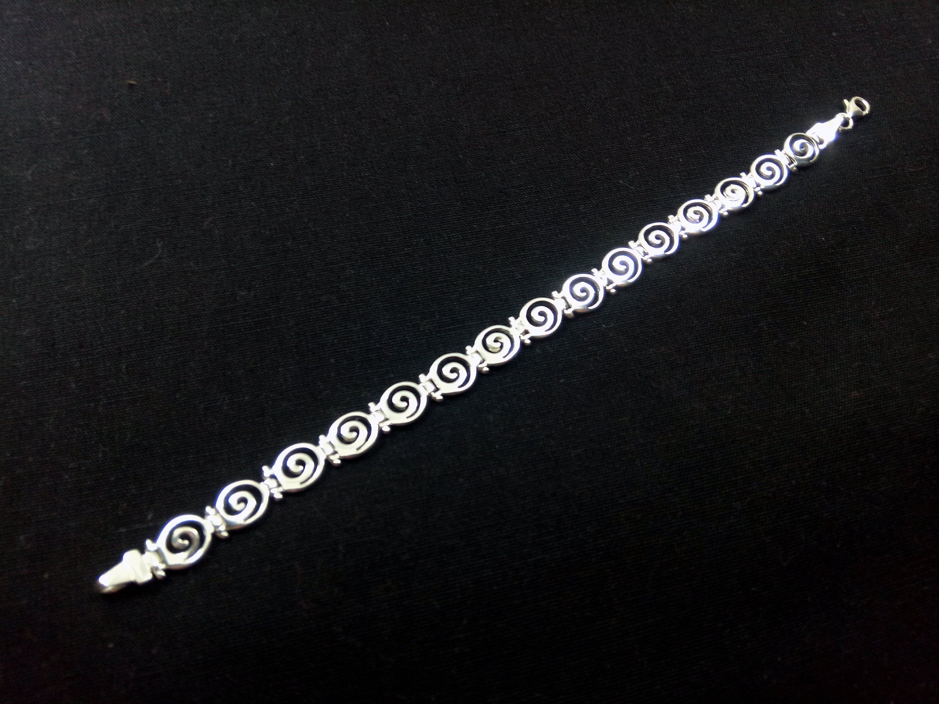 Greek popular Spiral Silver Bracelet