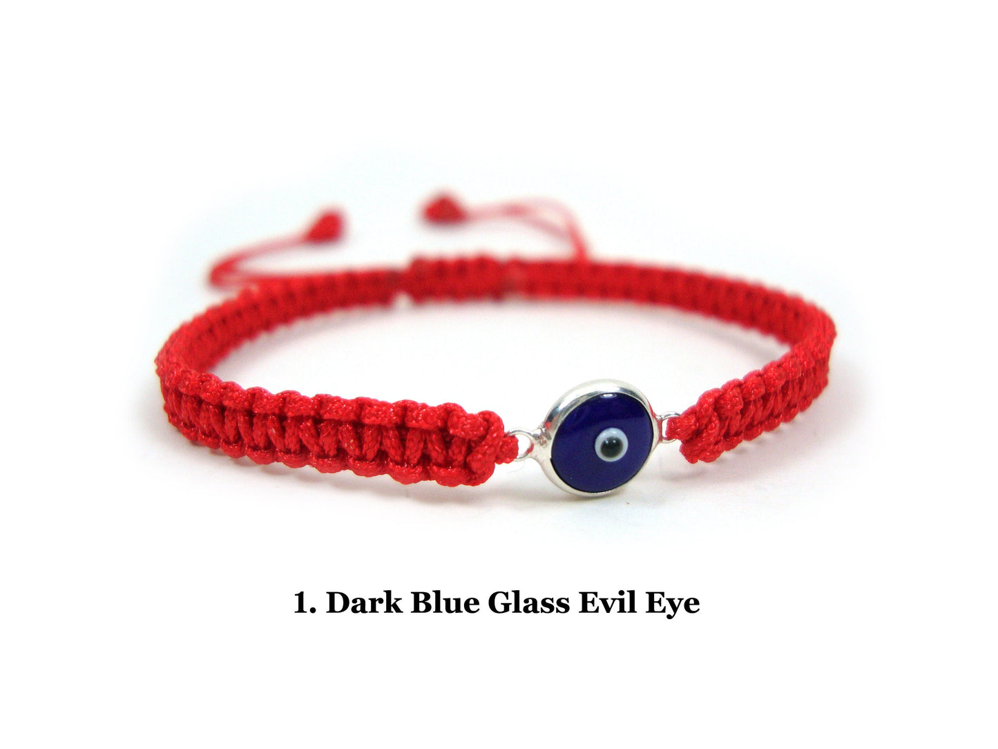 Bracelet Mauvais œil, Bracelets grecs Bonne chance 7mm Bracelet en macramé rose rouge réglable fait à la main, Bracelet bleu Evil Eye Kids,Bijoux Grecque,