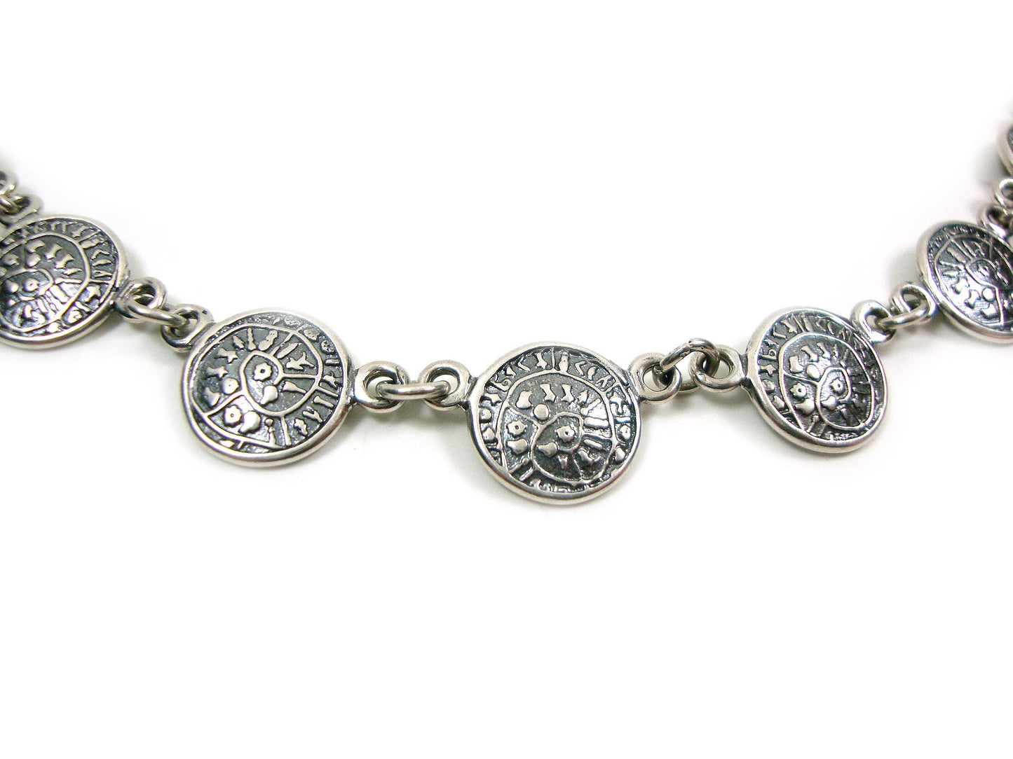 HALF PRICE | Phaistos Disc Silver necklace 10mm | Sirioti Jewelry