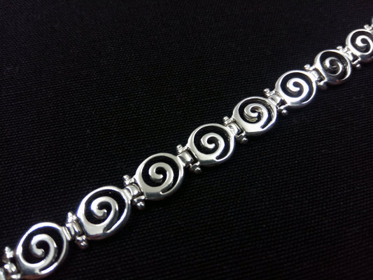 Sterling Silver 925 Ancient Greek Spiral Bracelet 8mm, Greek Silver Bracelet, Greek Jewelry, Griechische Silber Armband, Bracelet Grecque