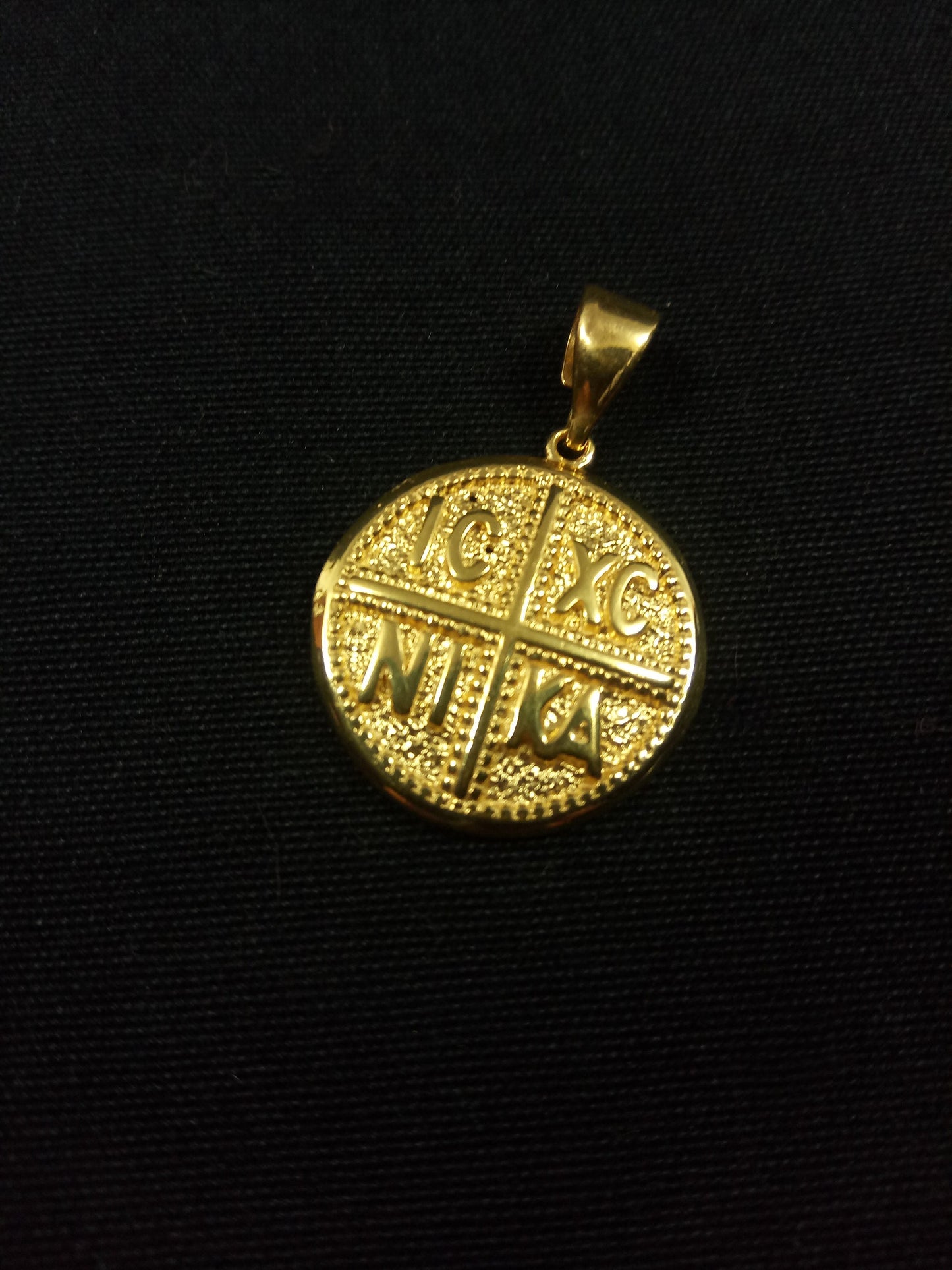 Sterling Silver 925 Byzantine Greek Cross Gold Plated Pendant, Saint Helen & Constantine Good Luck Charm 21mm, Byzantine Cross, Baptism Gift
