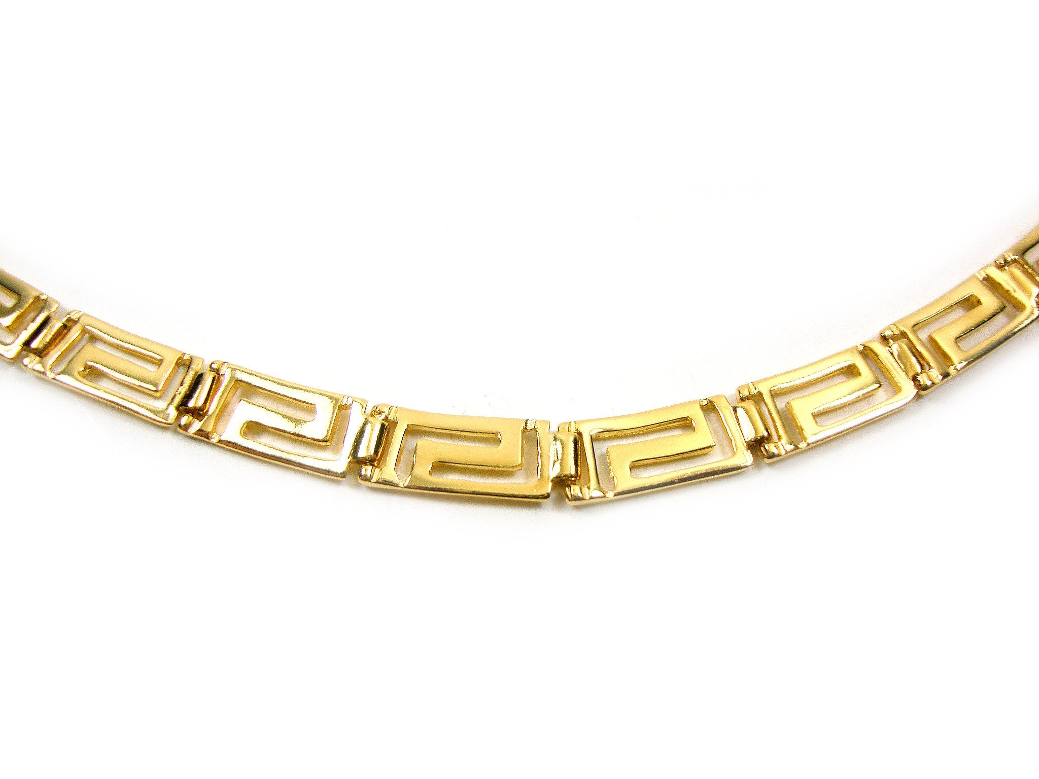 Greek Key Round Pendant and Necklace — Athena Gaia