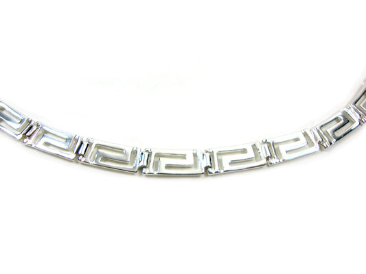 Sterling Silver 925 Necklace Meander Infinity Greek Key Men Women, Greek Jewelry, Griechisce Halskette, Grecque Collier 40-45-50-55-60-65cm
