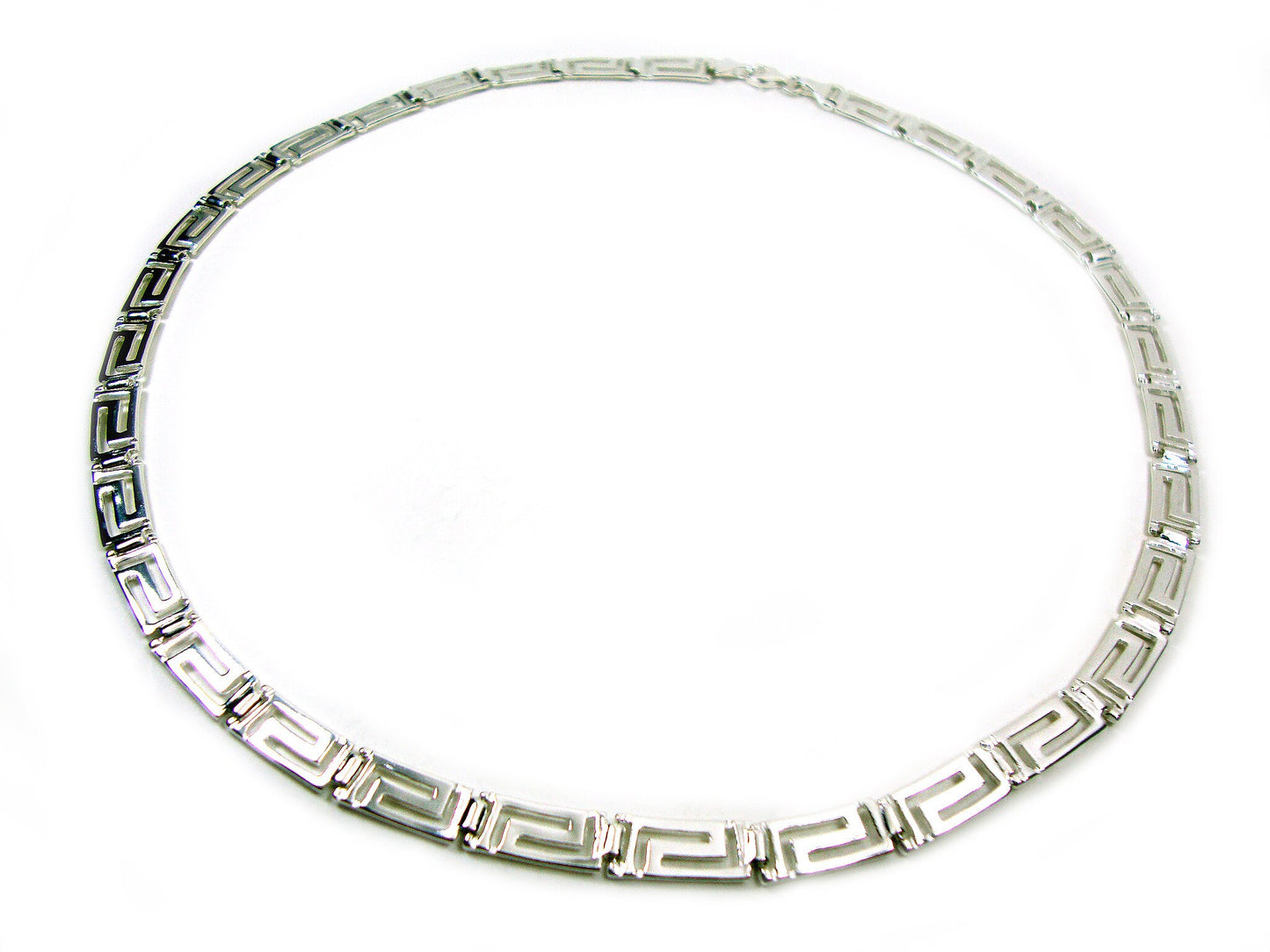 Collier en argent sterling 925 Meander Infinity clé grecque hommes femmes, bijoux grecs, Griechisce Halskette, Collier Grecque 40-45-50-55-60-65cm