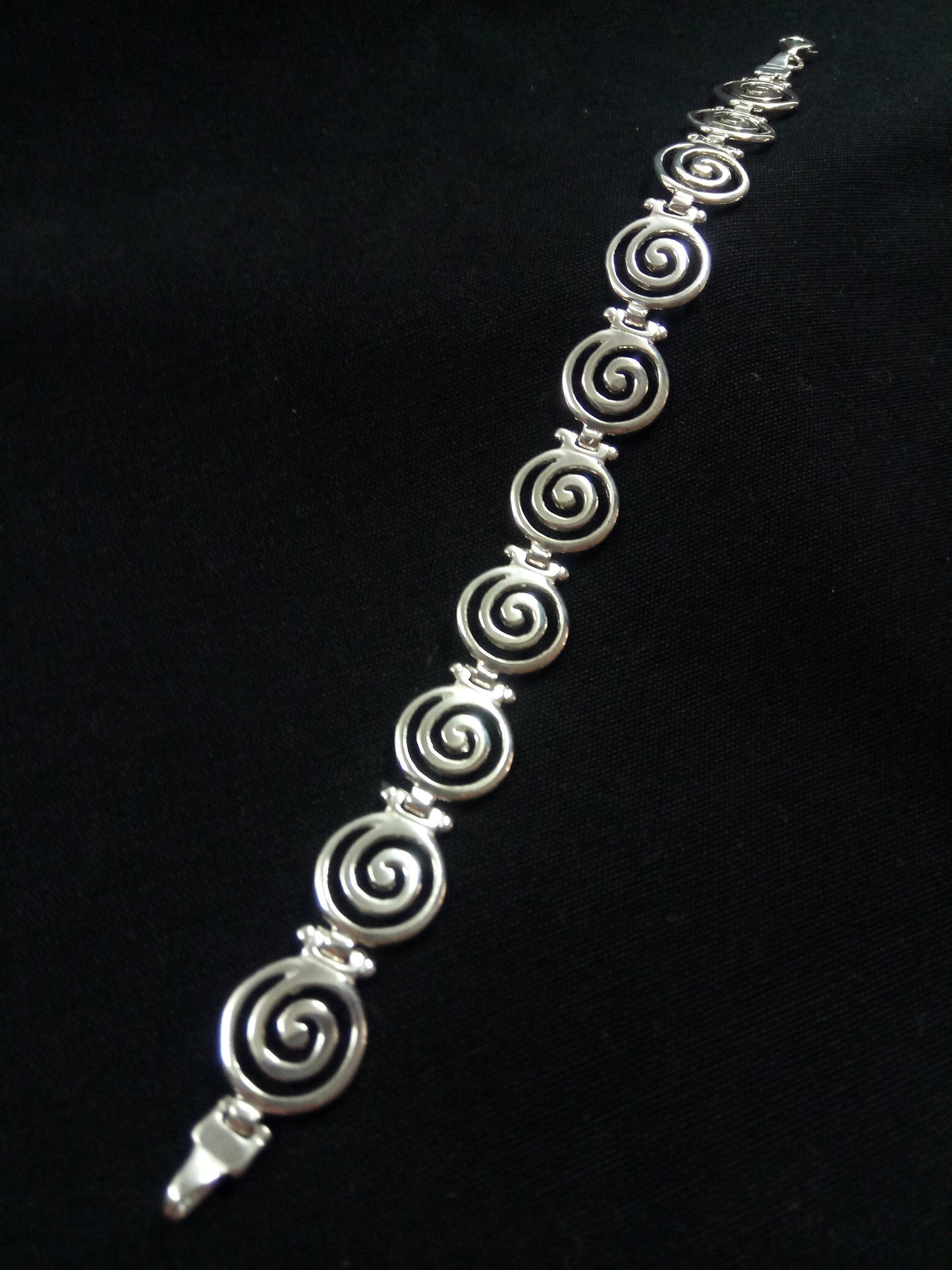 Bracelet spirale grec ancien en argent sterling 12 mm