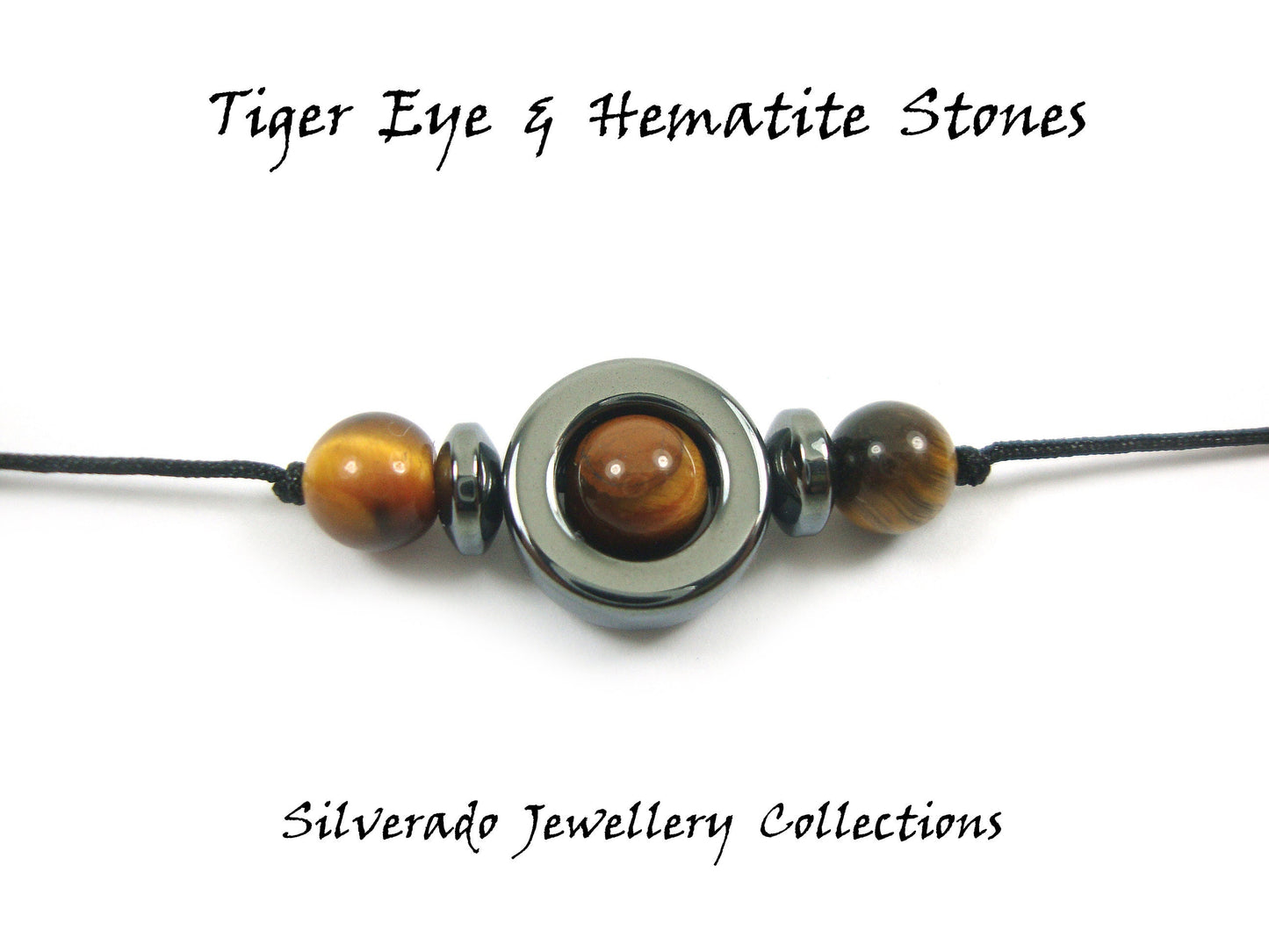Tiger Eye Bracelet. Hematite Stones. Gemstone Bracelet, Tiger Eye Stones Men Mens Women Unisex Macrame Cord Spiritual Bracelet
