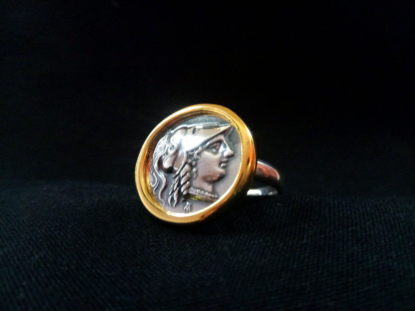 Griechische Göttin Athene Silberring 21mm