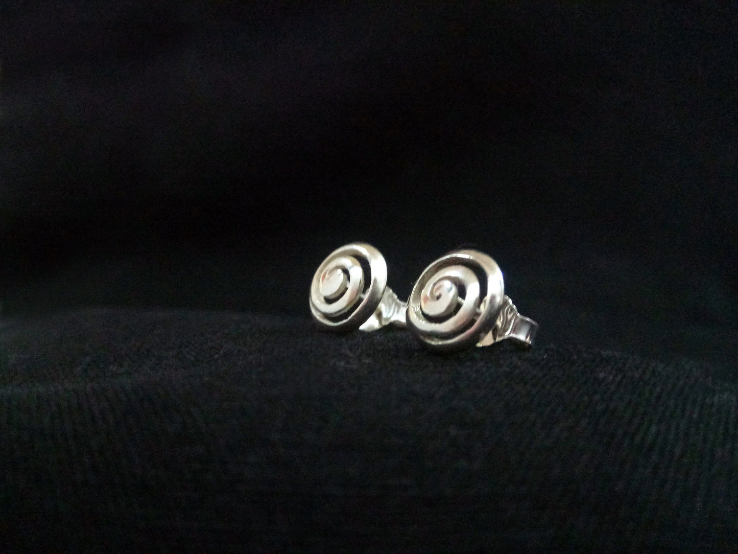Sterling Silver 925 Meander Greek Small Stud Spiral Earrings 9mm, Greek Stud Earrings, Griechisches Silber Ohrringe  Bijoux Grecque,Earrings