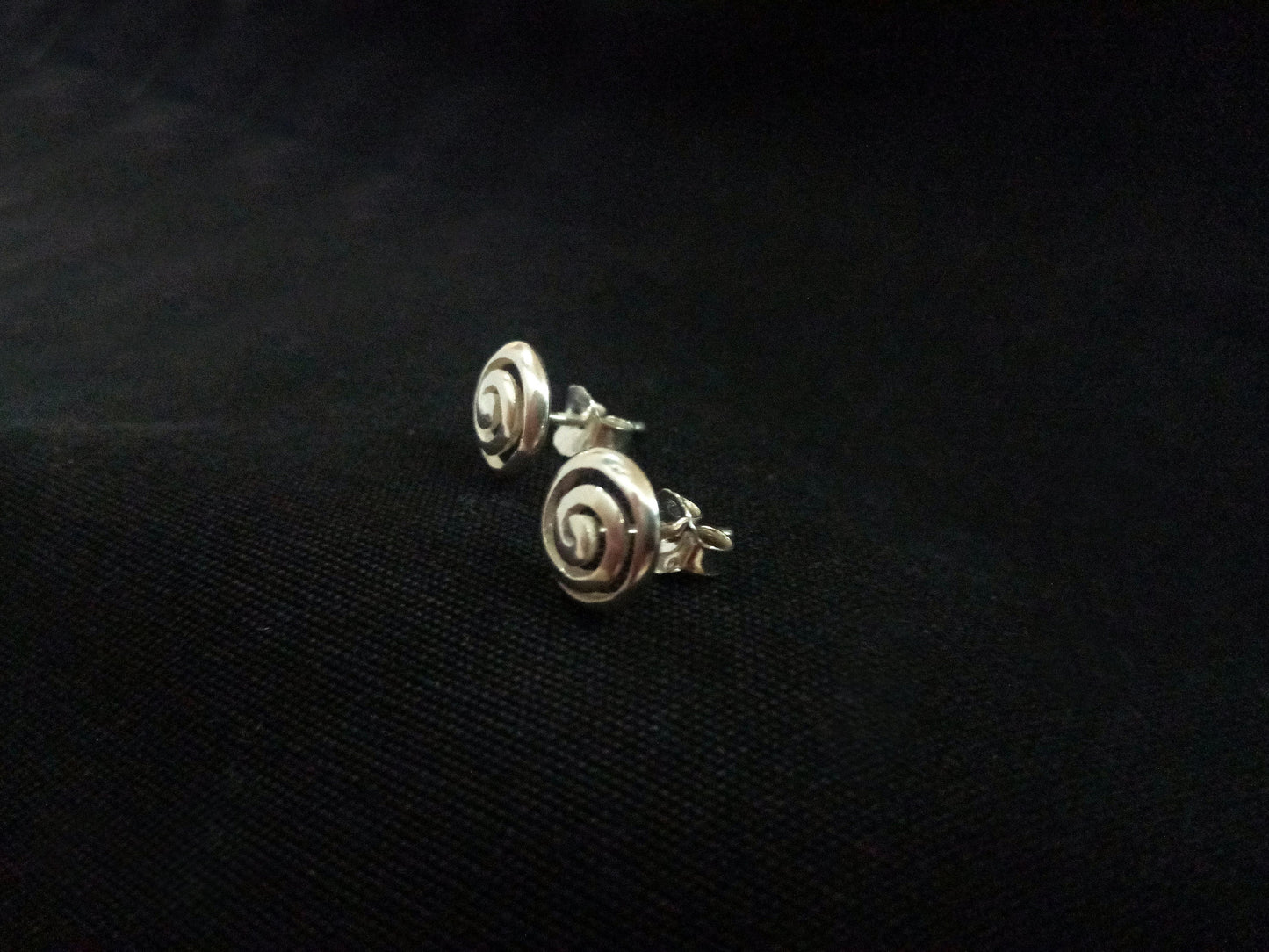 Sterling Silver 925 Meander Greek Small Stud Spiral Earrings 9mm, Greek Stud Earrings, Griechisches Silber Ohrringe  Bijoux Grecque,Earrings