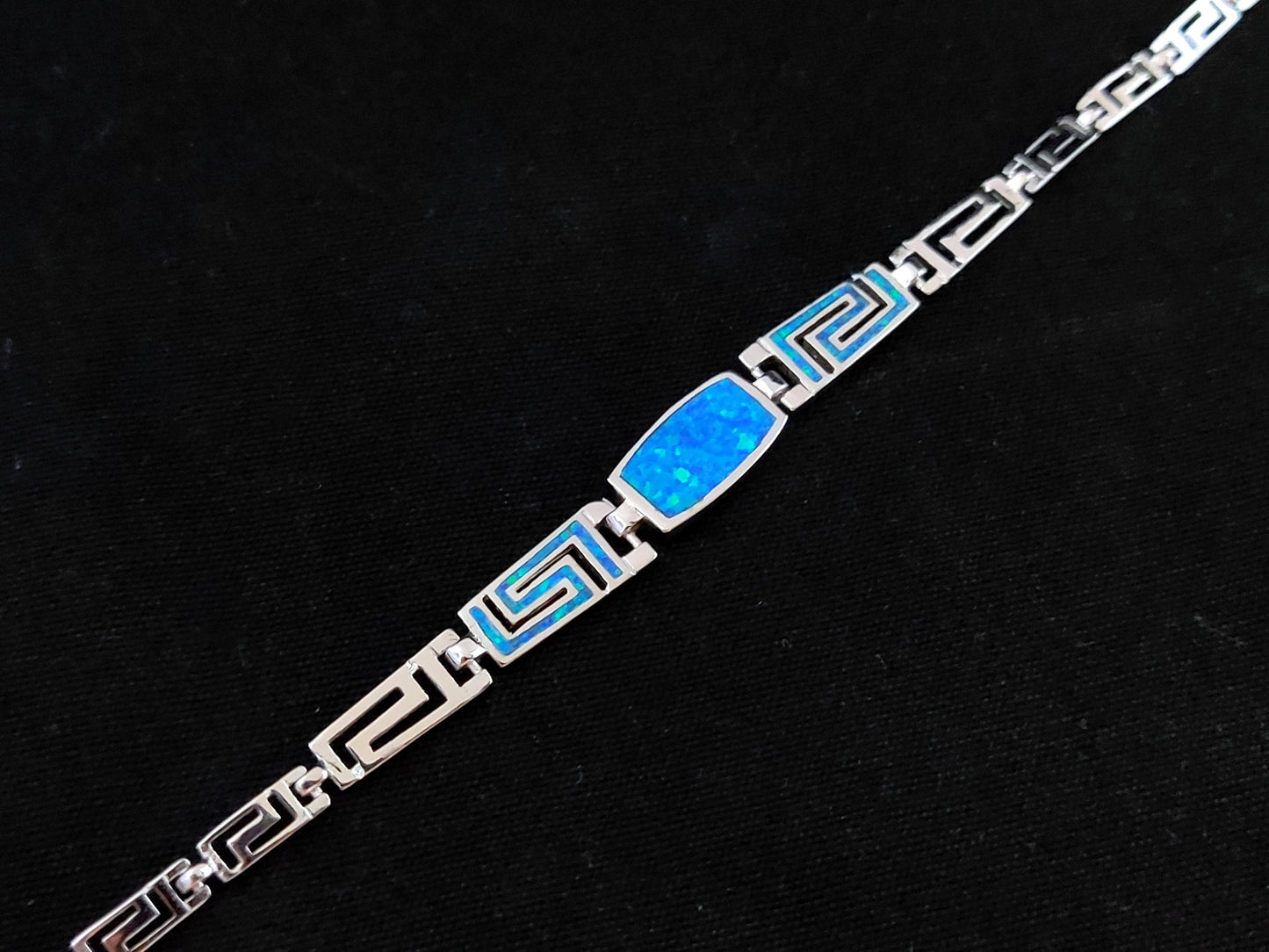 Greek Opal Silver Gradual Bracelet